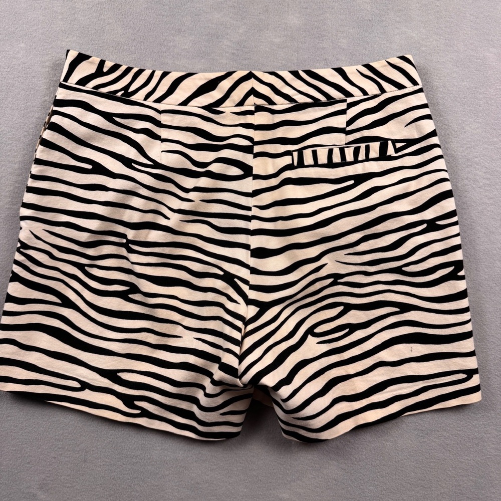 J McLaughlin Zebra Cotton Shorts Womens Size 12 Catalina Cloth - Picture 2 of 7